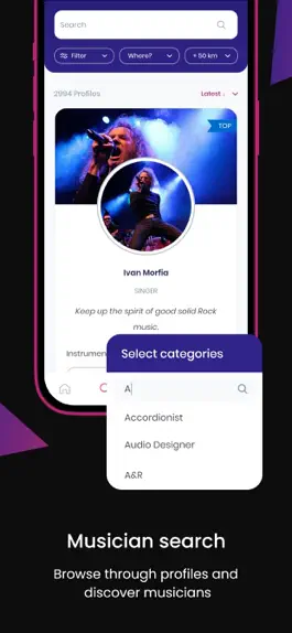 Game screenshot mukken - Musician search apk