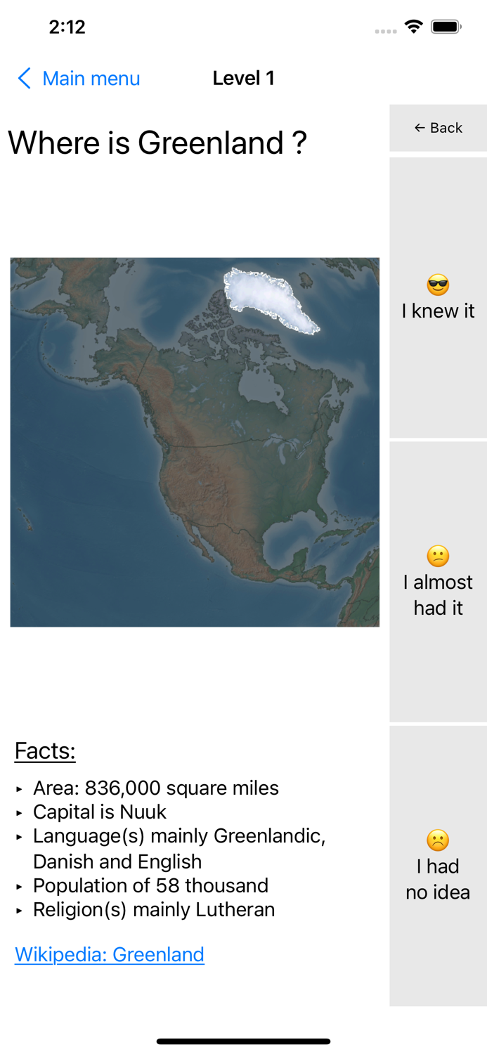 OneMileNorth Countries Quiz