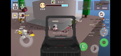 MilkChoco - Online FPS - The app offers a detailed first-person perspective, allowing for precision aiming down sights and displaying real-time ammo counts for equipped weapons.