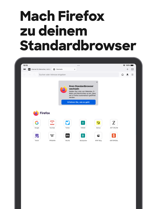 ‎Firefox: Private, Safe Browser Screenshot