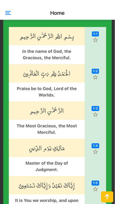 Quran English App Screenshot