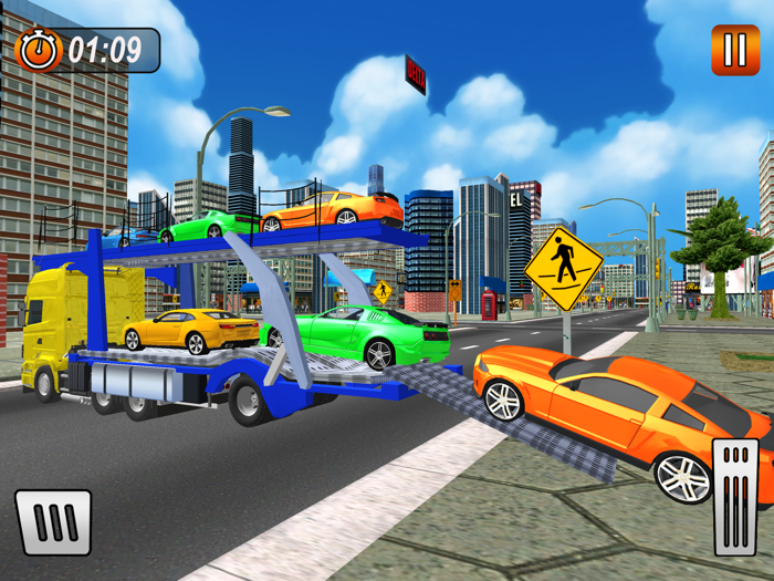 Truck Car Transporter Sim 3D