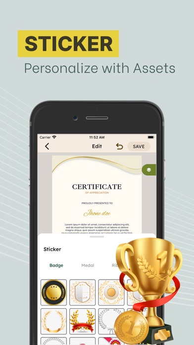 Certificate Templates & Maker Screenshot