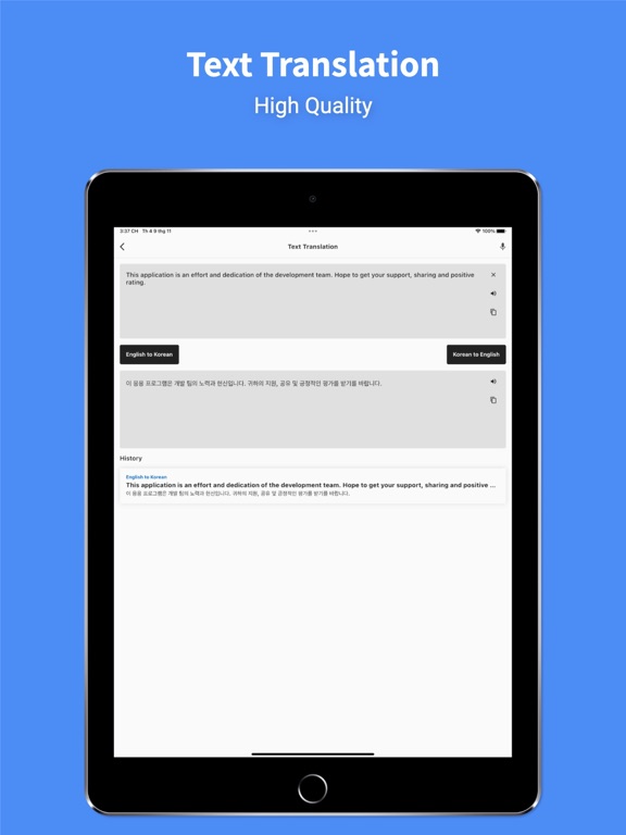 Korean - English : Translator iPad screenshot 4 - Productivity app