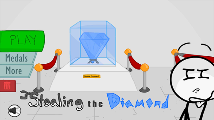 Stickman Stealing The Diamond