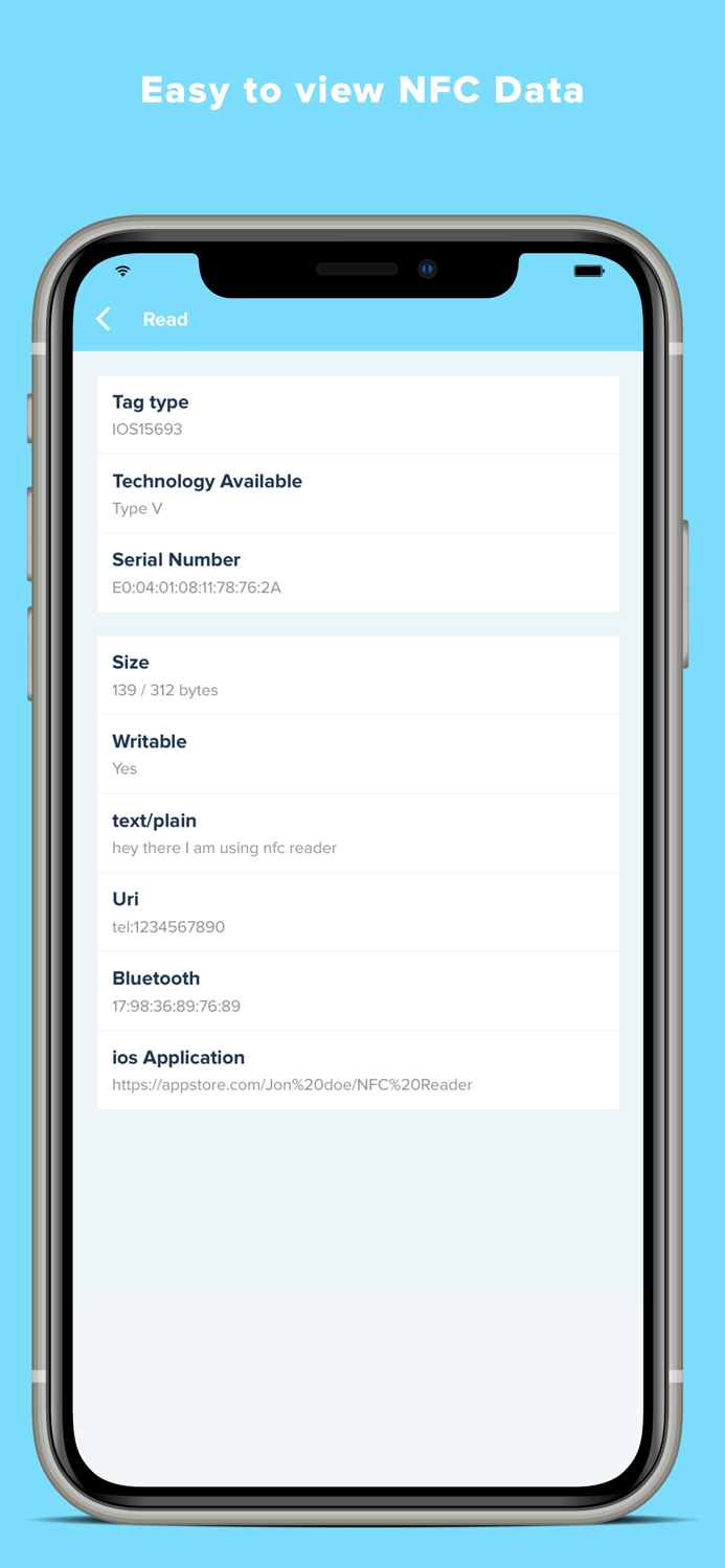 NFC Tag Writer and Reader
