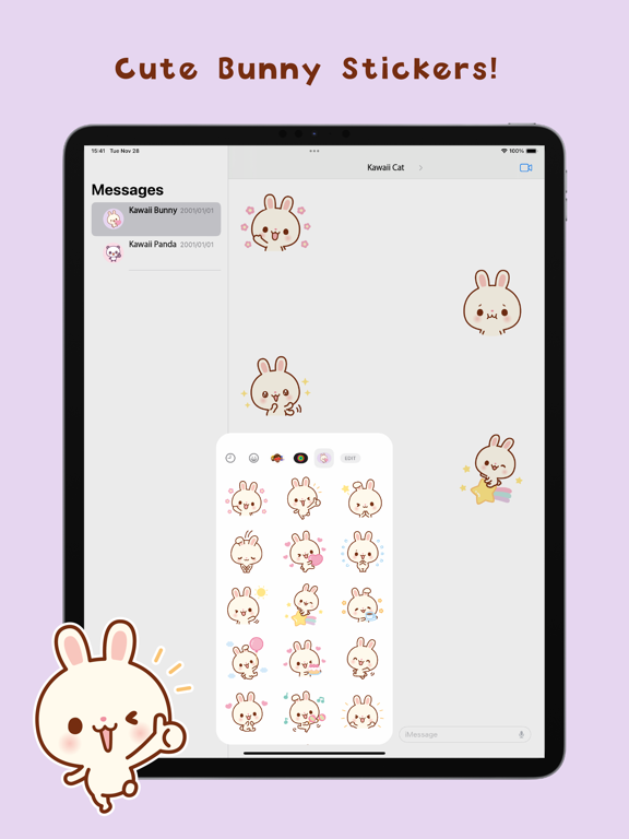 Screenshot #5 pour Kawaii Bunny Stickers (Global)