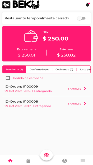 Beku Restaurante Screenshot
