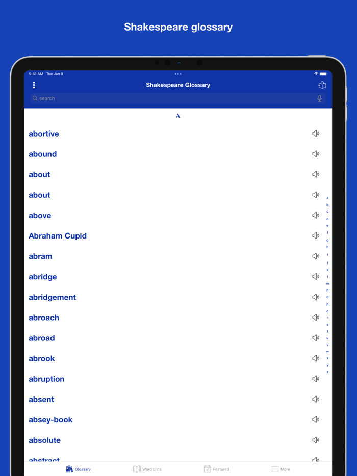 A Shakespeare Glossary