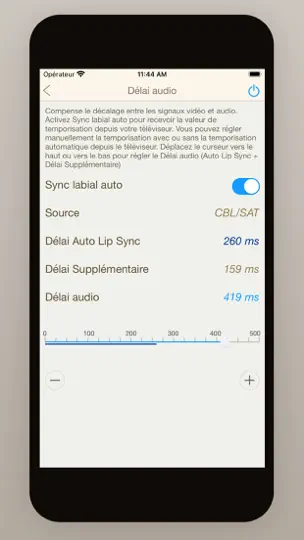 Capture d'écran de Marantz AVR Remote sur iPhone 6
