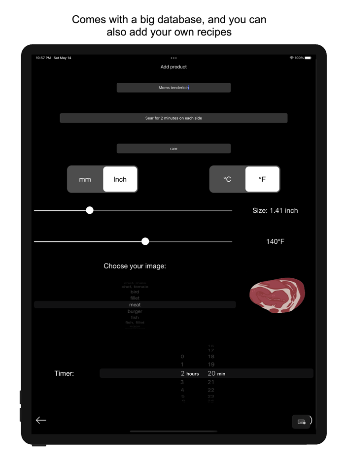 Sous Vide Timing Ruler
