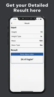 calculate bmi: body mass index iphone screenshot 3