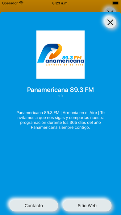 Panamericana 89.3 FM Screenshot