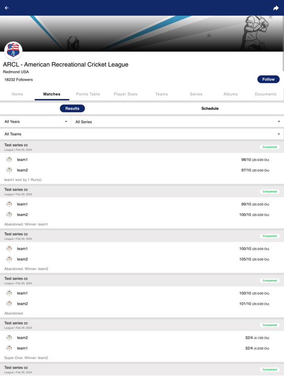 Screenshot #4 pour ARCL - Cricket Scoring App