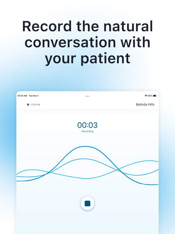 DeepScribe iPad screenshot 1 - Medical app