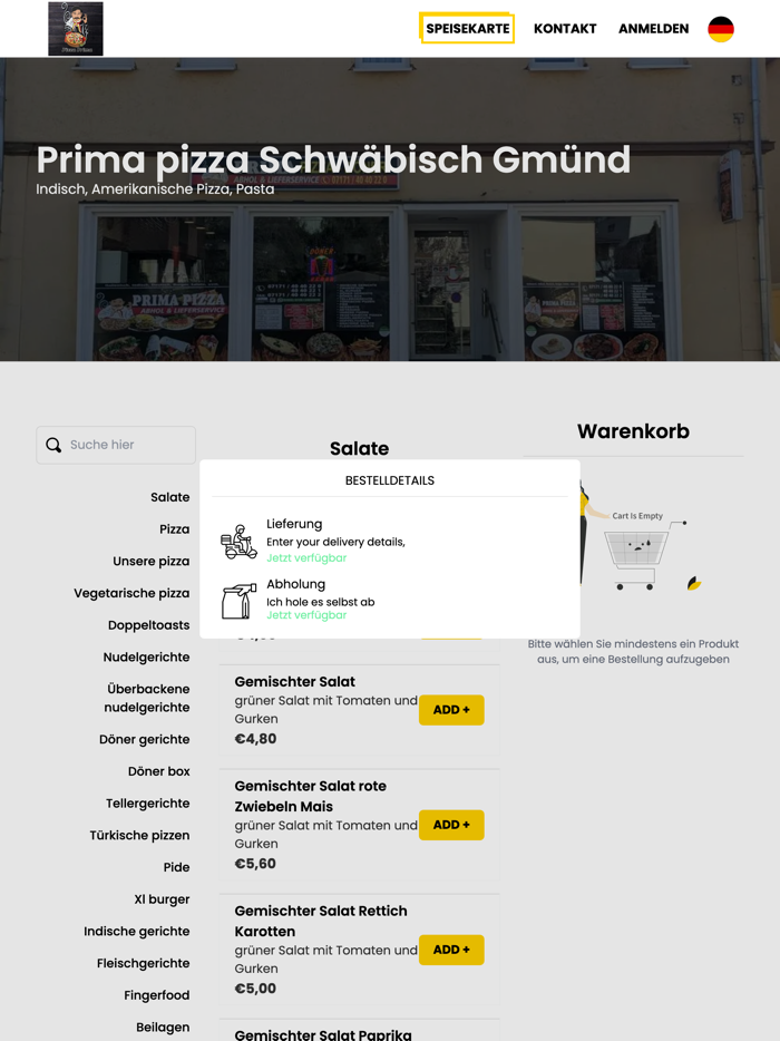 Prima pizza Schwäbisch