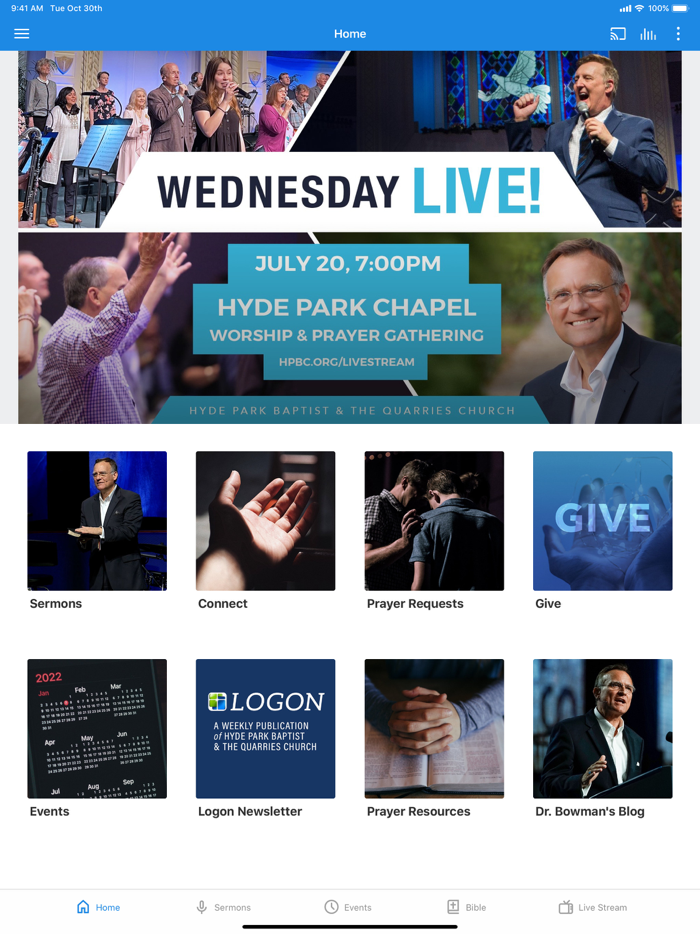 Hyde Park Baptist Church App