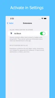 browser ad block extension iphone screenshot 1