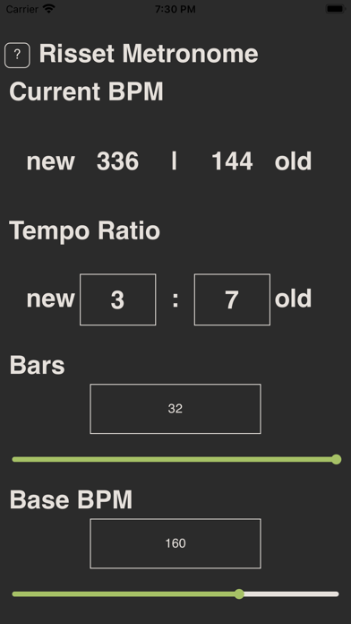 Risset Metronome Screenshot