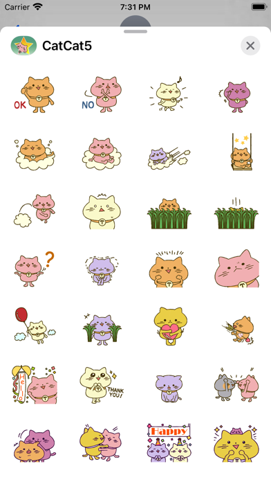 Screenshot #3 pour Cat Cat 5 Stickers Pack