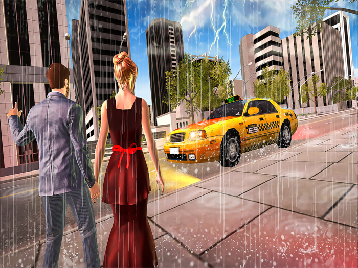 Yellow Cab City Driving Games