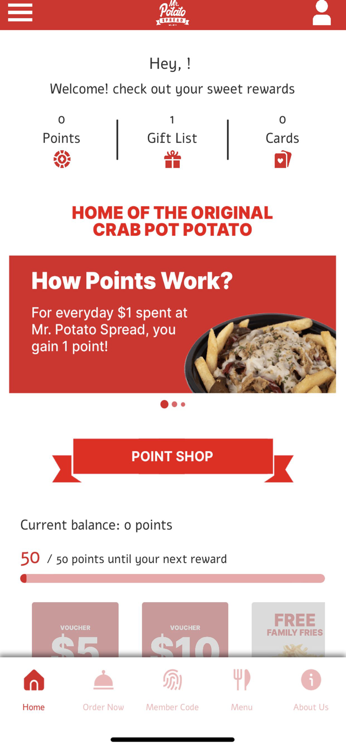 Mr Potato Spread Rewards