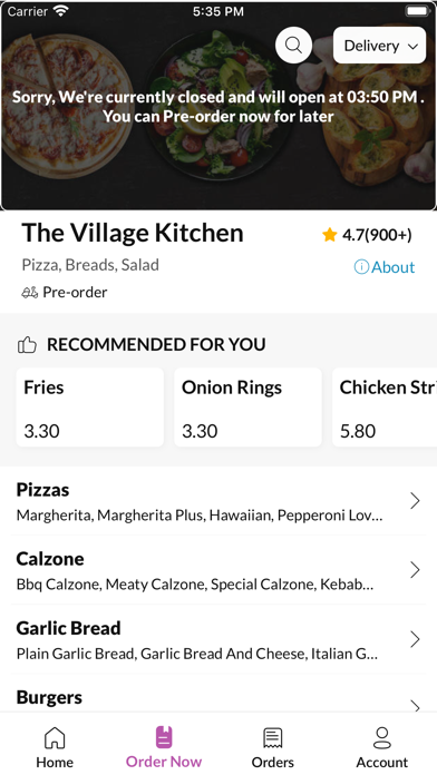The Village Kitchen Bingham Screenshot