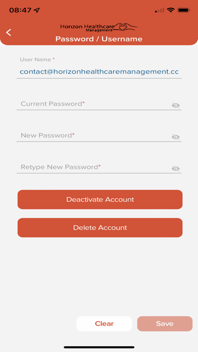 Horizon Healthcare Management Screenshot