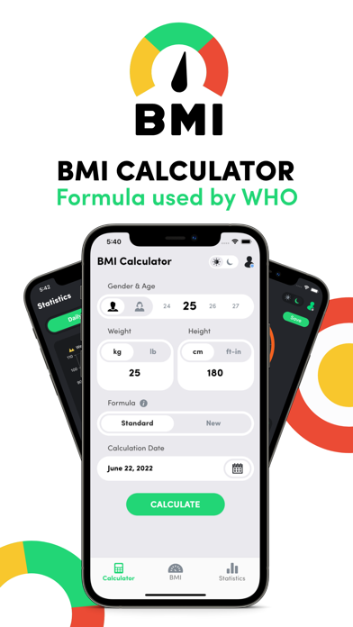 Screenshot 1 of BMI Calculator - Height Weight App