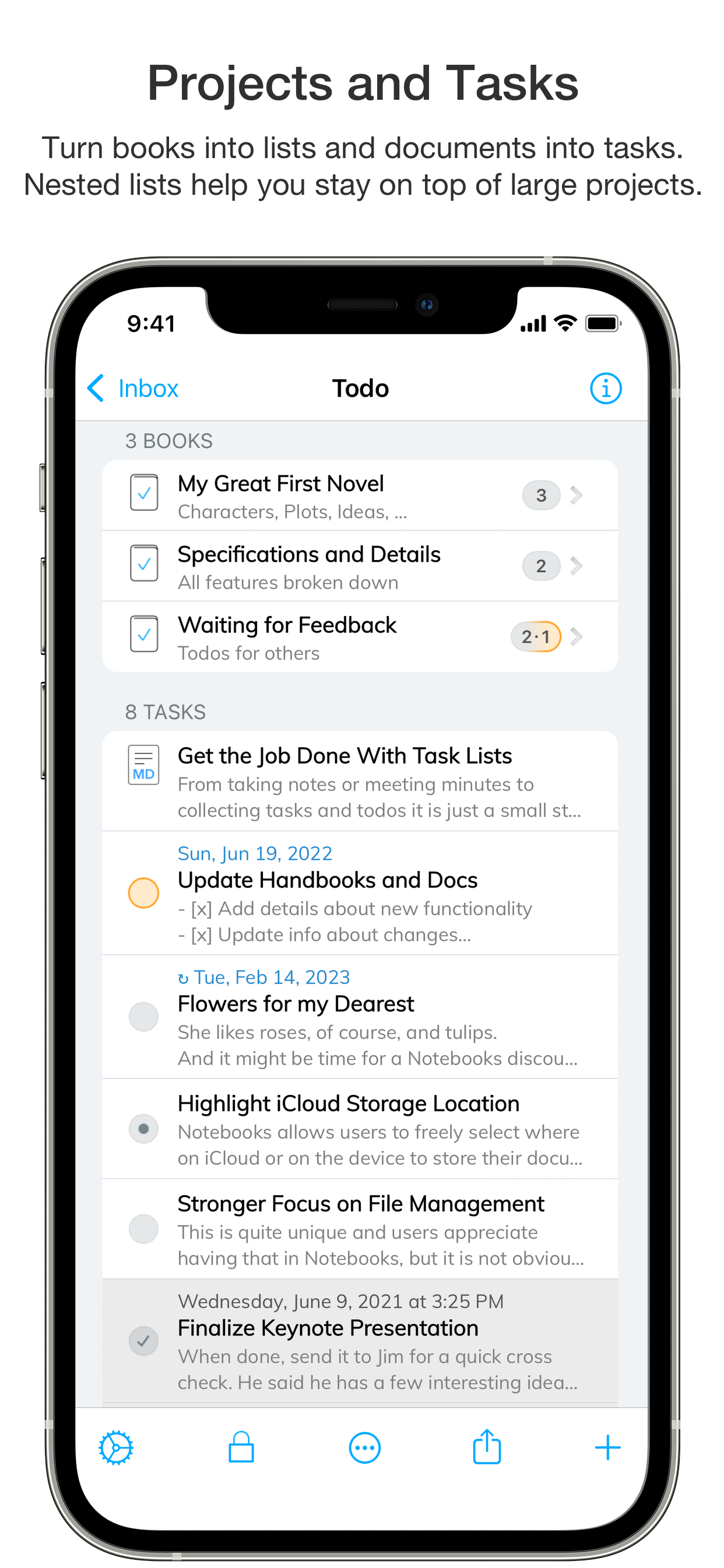 Notebooks – Write and Organize