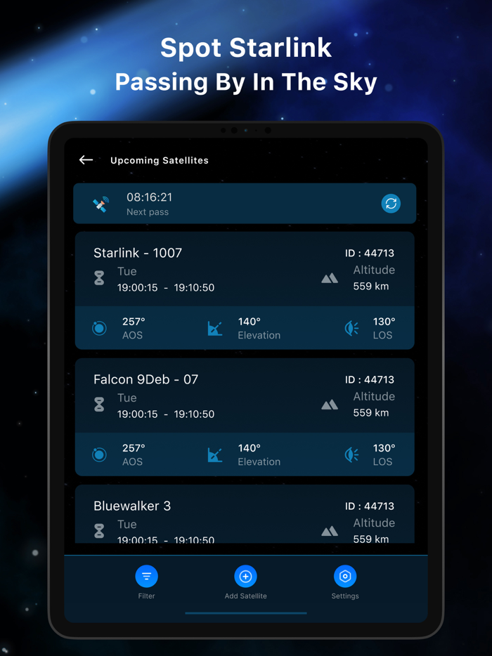 Starlink Satellite Tracker ISS