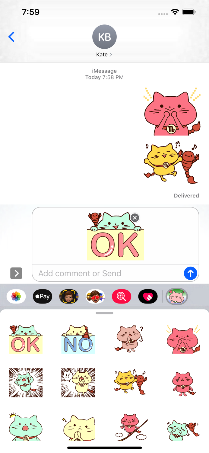 Cat Cat 4 Stickers Pack