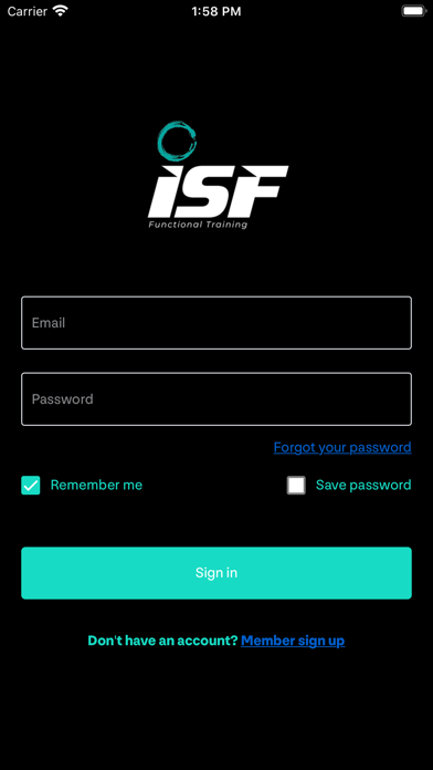 ISF Functional Training Screenshot