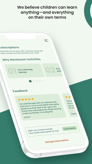 Montessori preschool education Screenshot