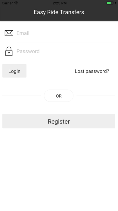 Easy Ride Transfers Partner Screenshot