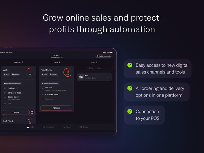 Bumerang - app for restaurants