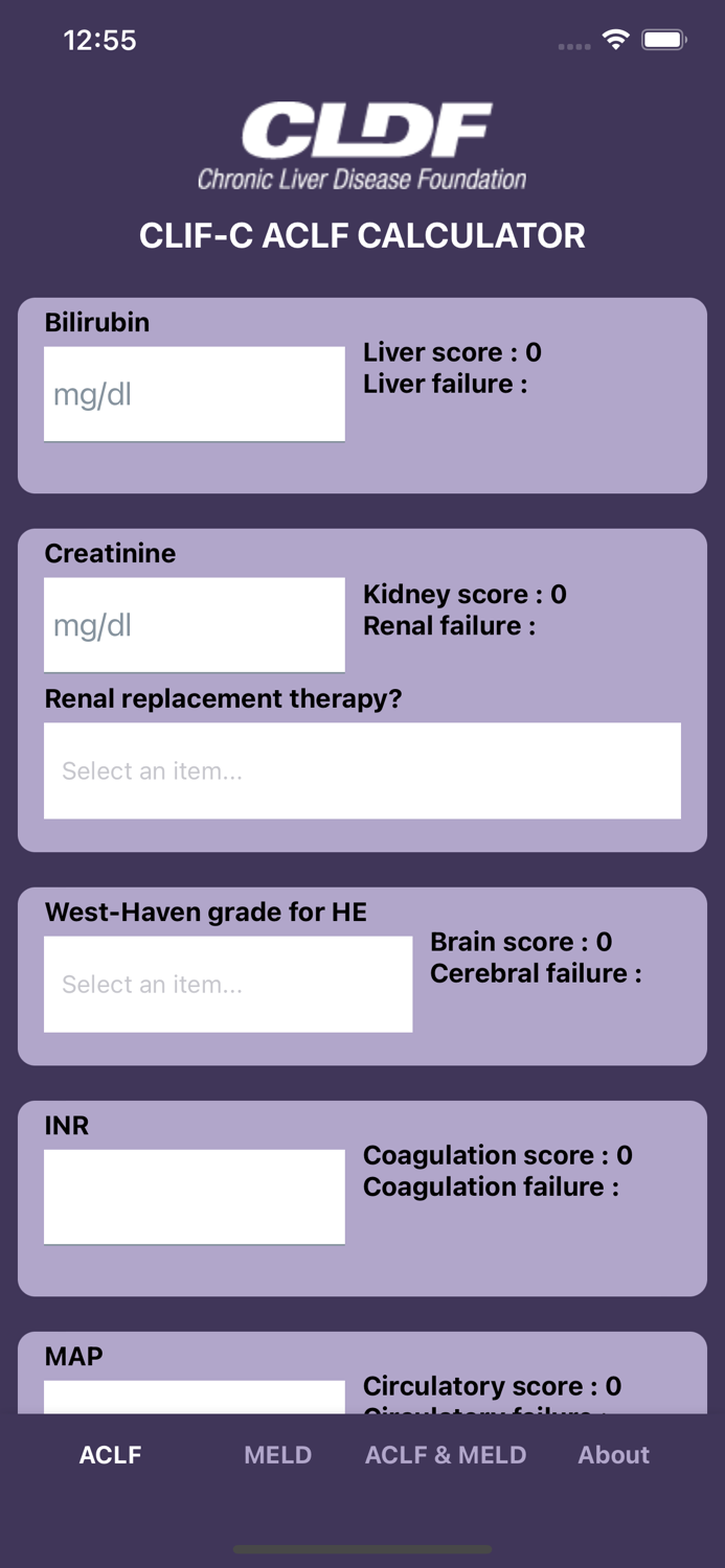 CLDF ACLF-MELD calculator