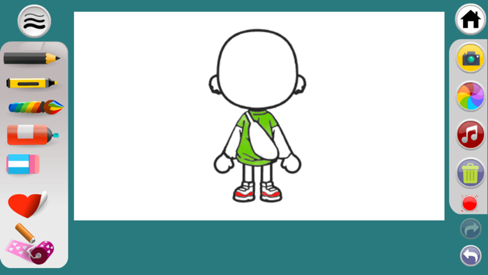 Glitter Toca Outfits Coloring