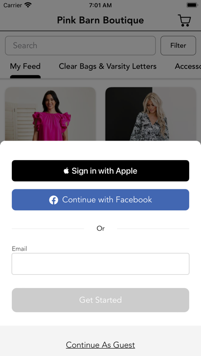 Pink Barn Boutique Screenshot