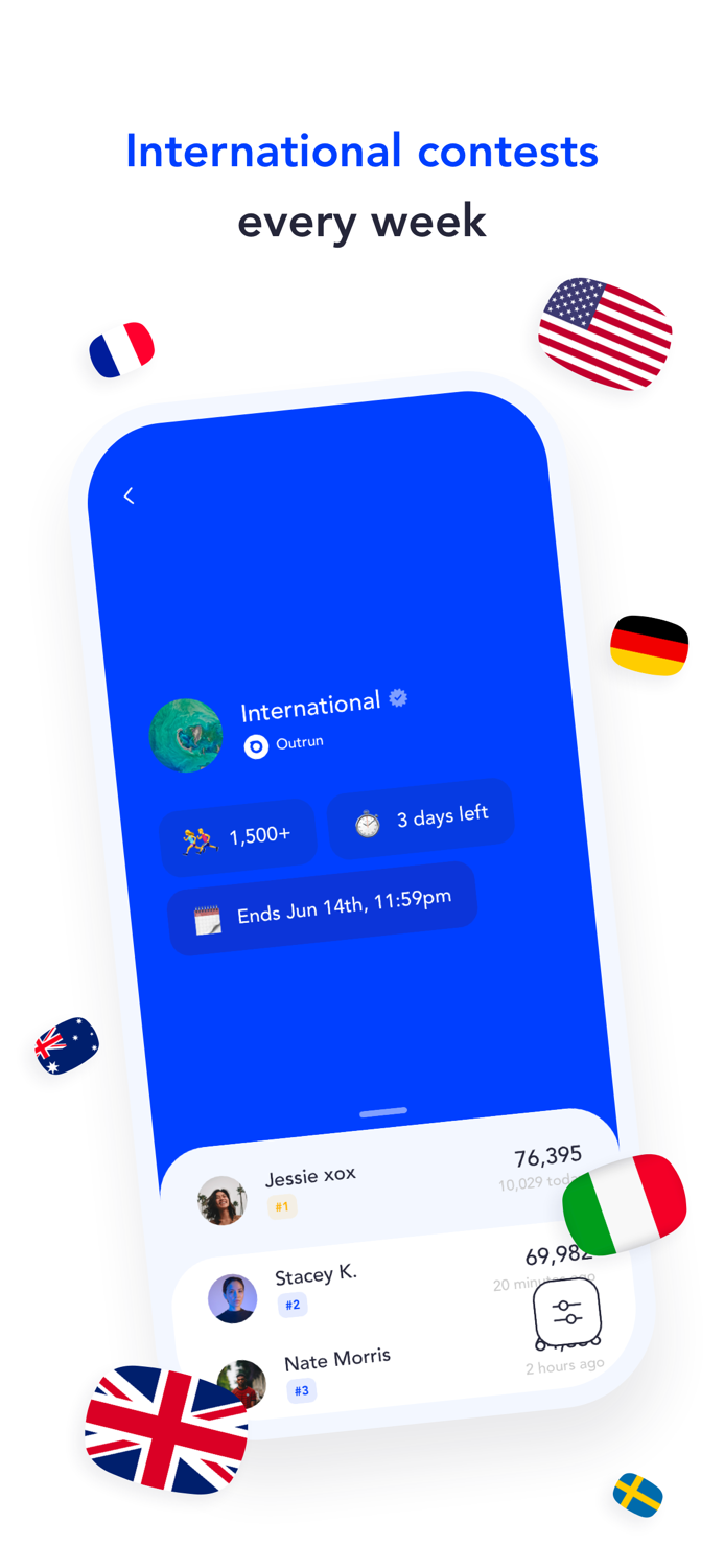 Outrun - weekly step contest