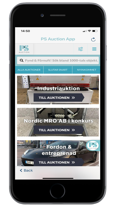 PS Auction App Screenshot