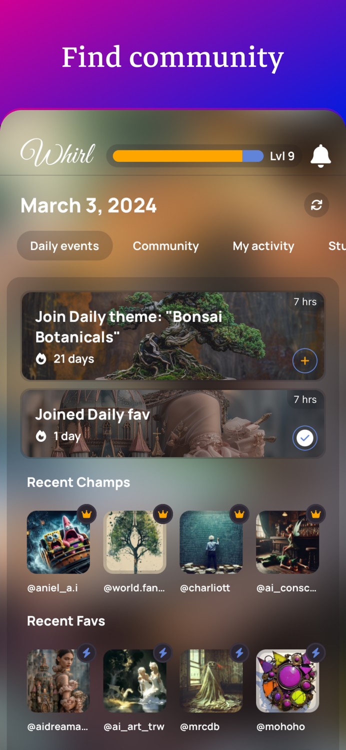 Whirl AI Art Community