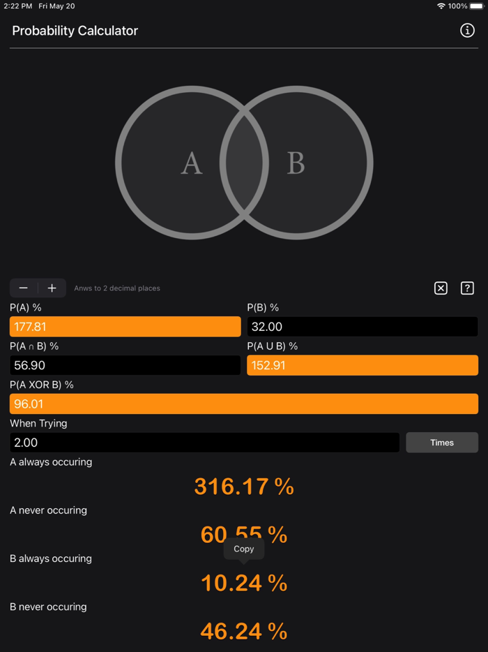 Probability Calculator Plus