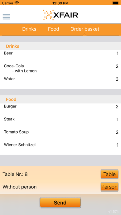 XFAIR.catering Screenshot