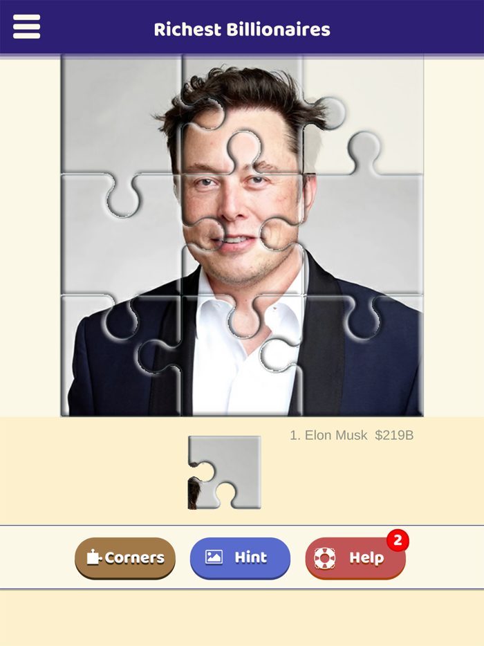 Richest Billionaires Puzzle