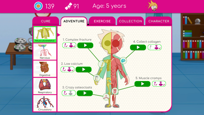 Human Body Adventure Game