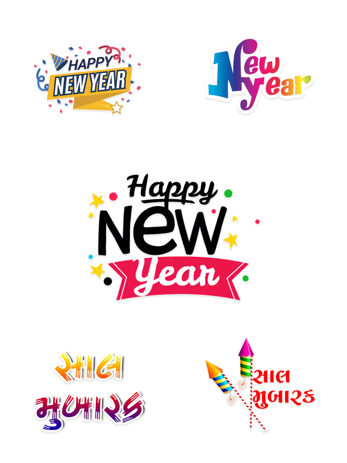 Happy New Year - Wishes Stkrs