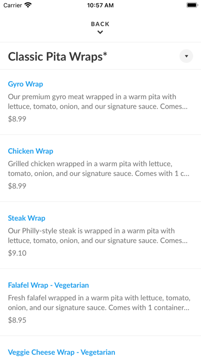 GyroGyro GA iPhone screenshot 3 - Food & Drink app