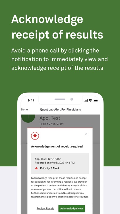 Quest Lab Alert for Physicians