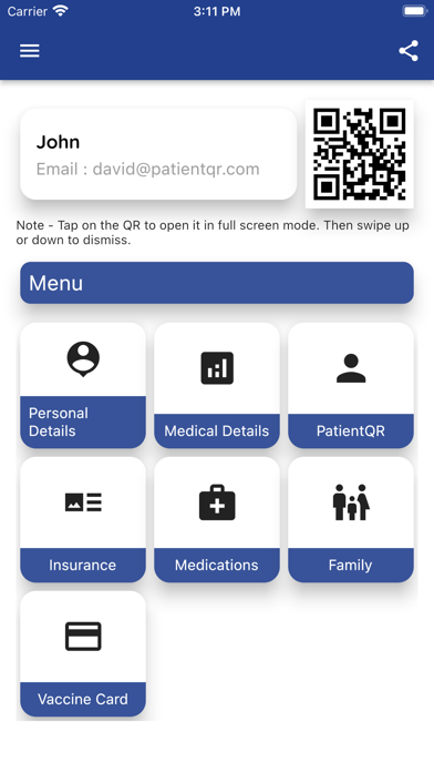 PatientQR Screenshot